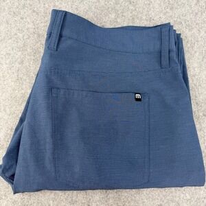Travis Mathew Performance Chino Golf Pants Men's 36 Blue Stretch Fit 38x31